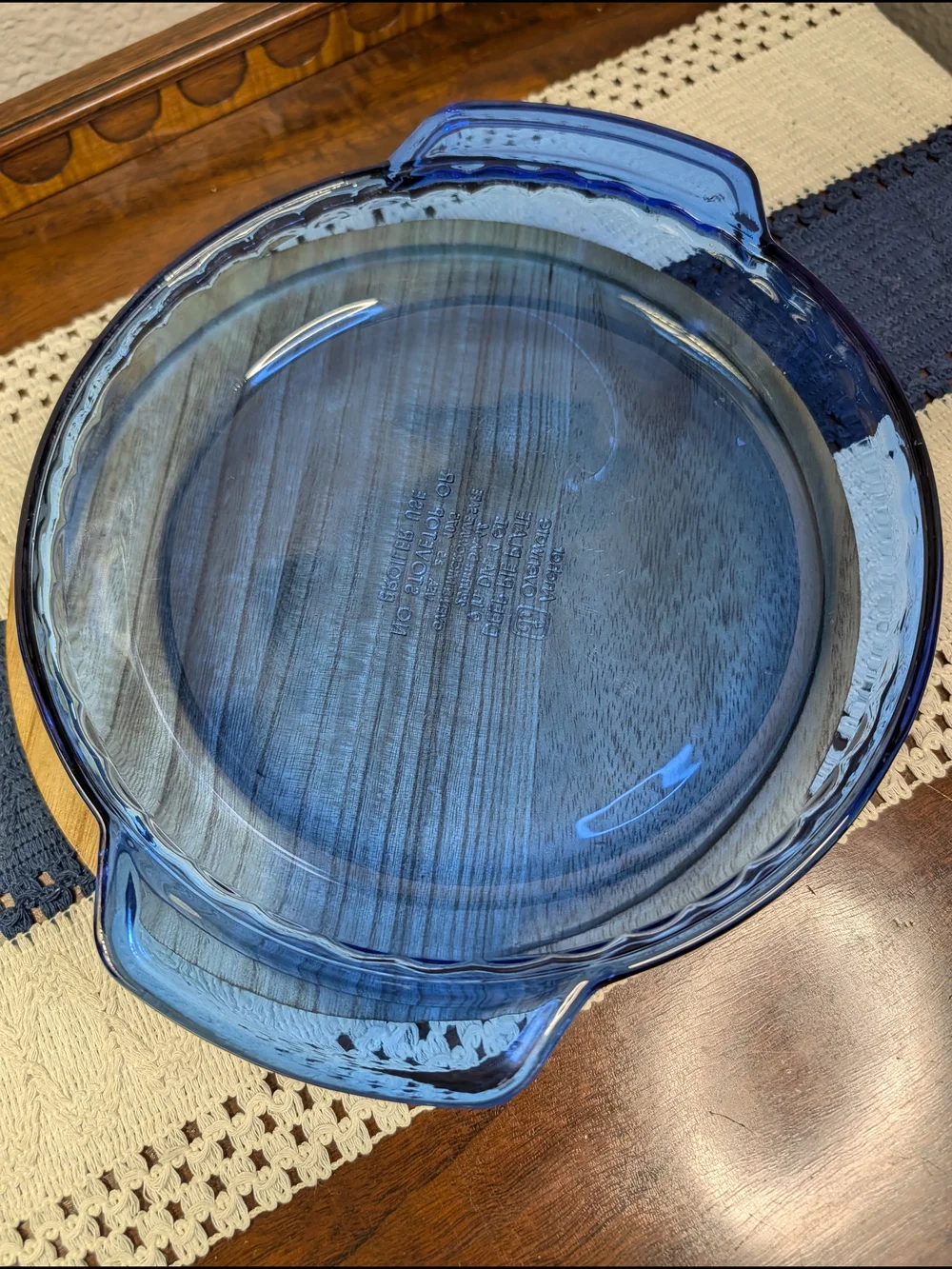 Vintage Anchor Hocking Cobalt Blue Glass Round 9